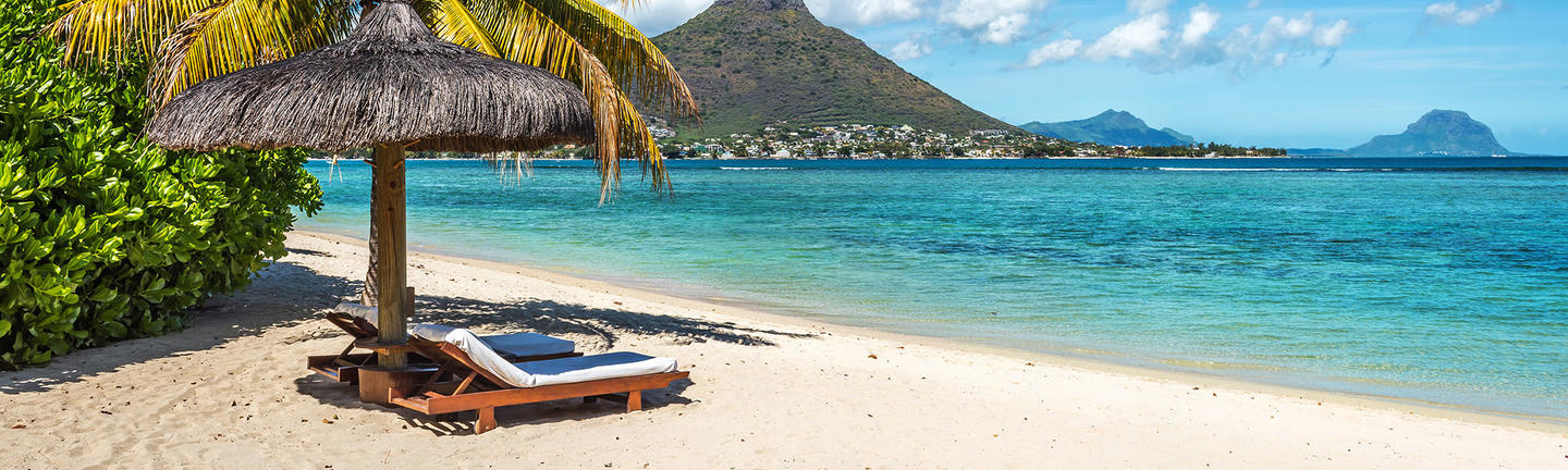 A beach in Mauritius