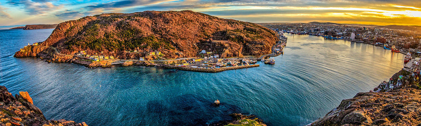 St John's Harbour at sunset, Newfoundland