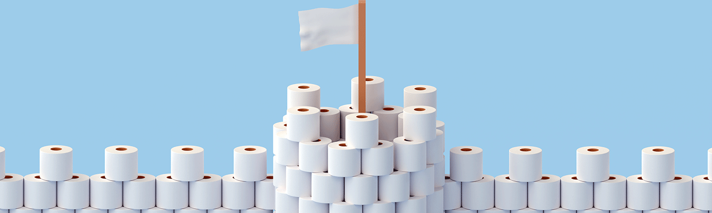 Toilet roll tower