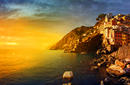 The sun sets on Cinque Terre