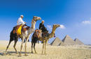 Tourist taking a camel ride